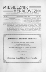 Miesięcznik Heraldyczny nr. 6-7 rok 1910
